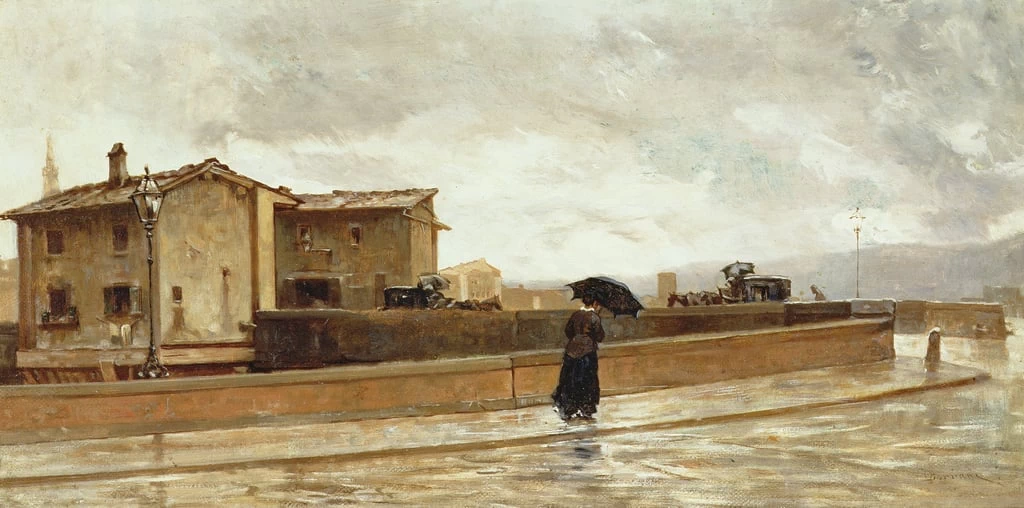 Donna che cammina su un ponte, 1881 - Galleria Nazionale d'Arte Moderna e Contemporea, Roma